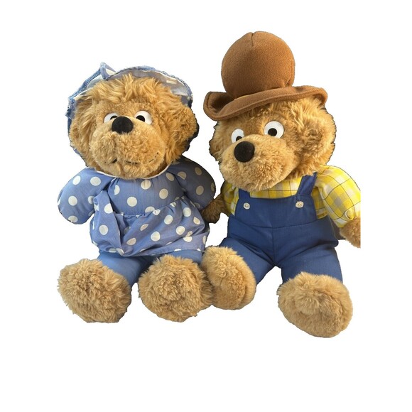 The Berenstain Bears Mama and Papa Bear Plush 17" SET of 2 - Picture 1 of 9